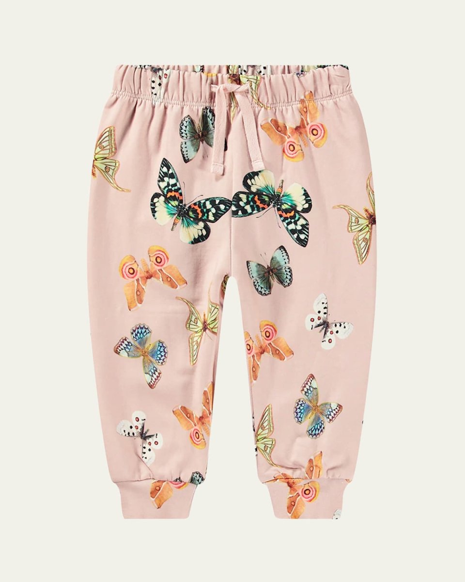 Girl's Simeon Butterfly-Print Joggers, Size 3M-